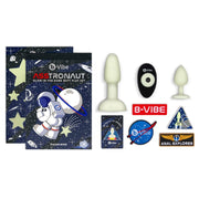 Glow-in-the-dark anal play set with astronaut-themed packaging and accessories.