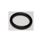 Black seamless stainless steel cock ring.