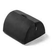 Black microvelvet Bonbon sex toy mount with zipper and handle.