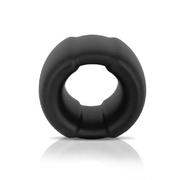 Black silicone ring with a hollow center.