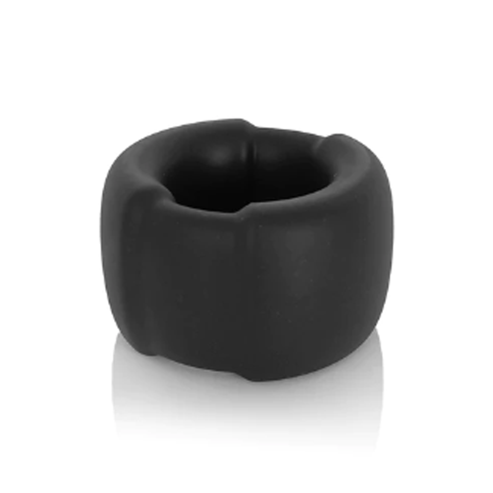 Black silicone ring with a weighted interior.