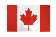 A 3x5ft polyester Canada flag with metal grommets.
