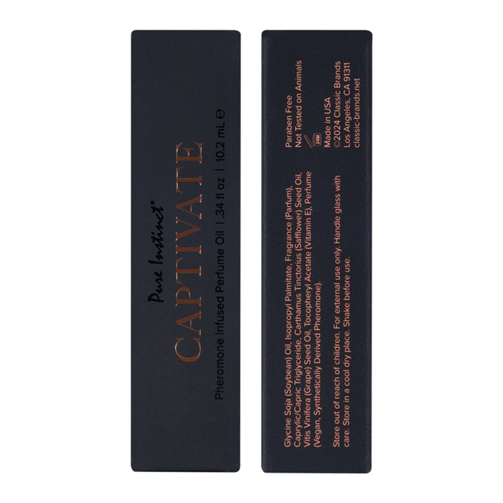 Captivate Pheromone Infused Perfume Oil for Men, 10.2 ml