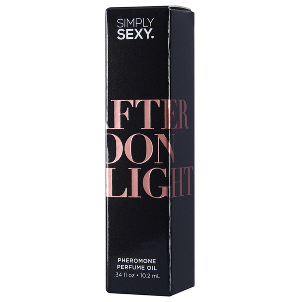 Black box of Simply Sexy Afternoon Delight pheromone perfume oil.