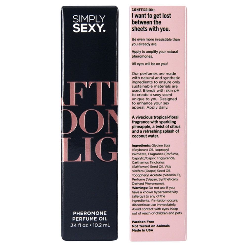 Simply Sexy Afternoon Delight Pheromone Perfume Oil roll-on with tropical floral scent.