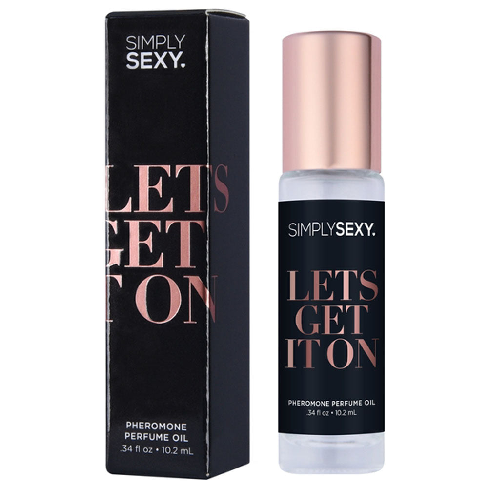 Simply Sexy Lets Get It On pheromone perfume oil roll-on.