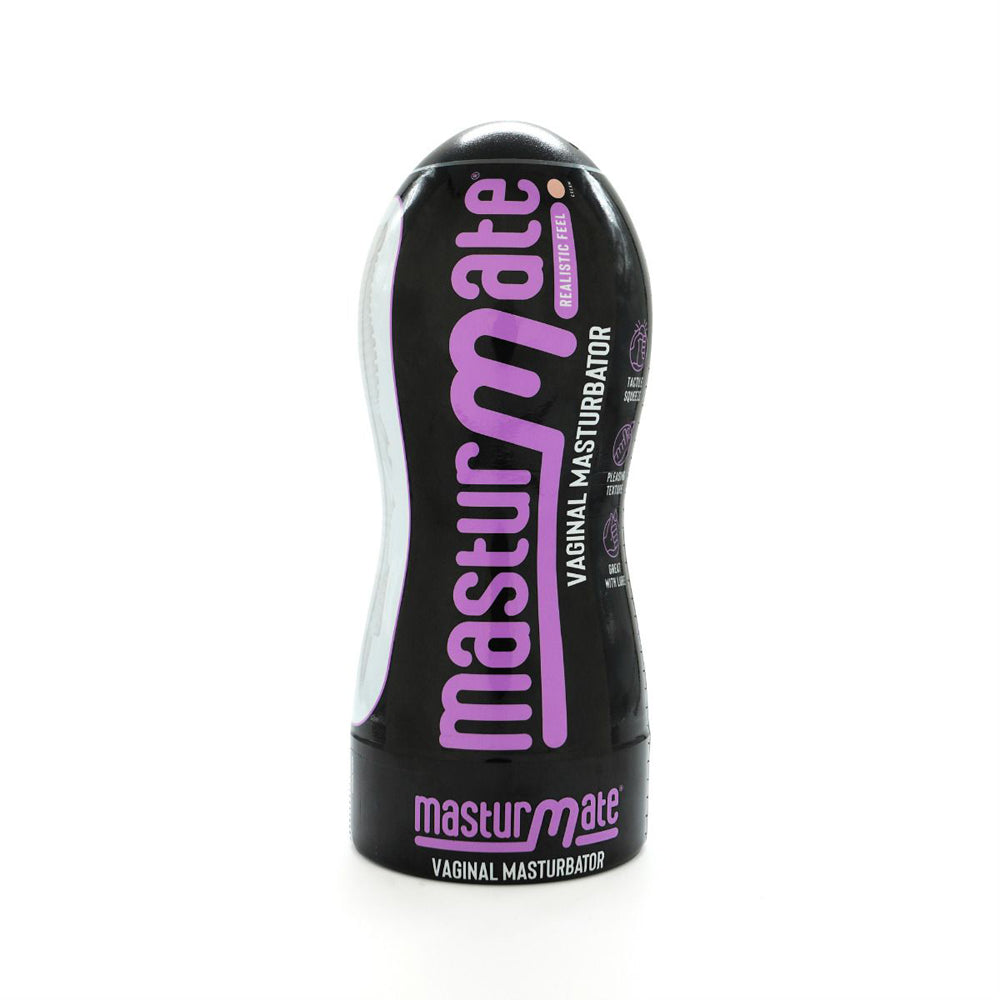 Masturmate realistic vaginal masturbator with textured sleeve.