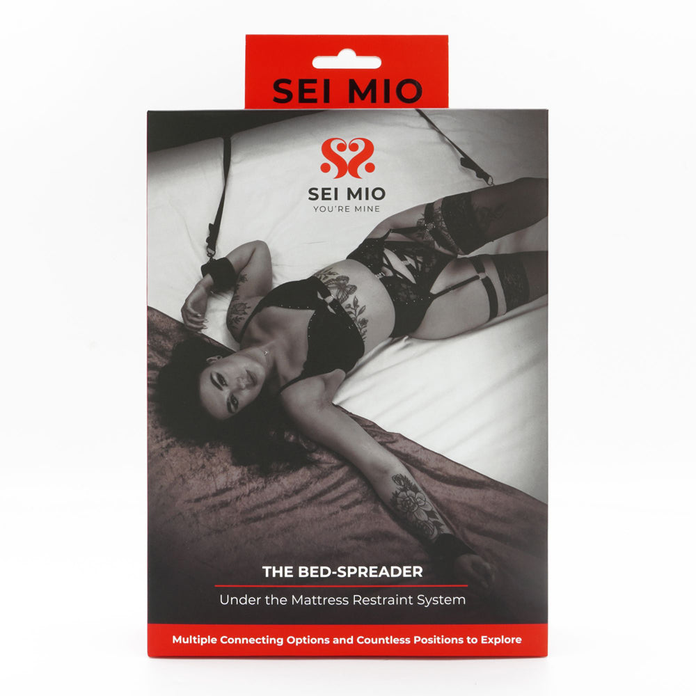 Sei Mio adjustable under mattress bed restraint system with padded cuffs.