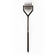 A metallic 5-row sensory pinwheel with a long handle.