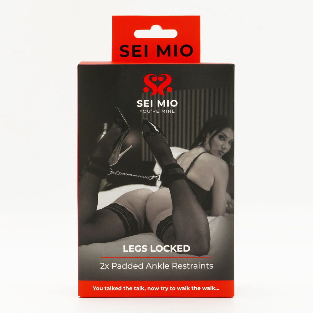 Sei Mio padded ankle restraints with adjustable velcro.