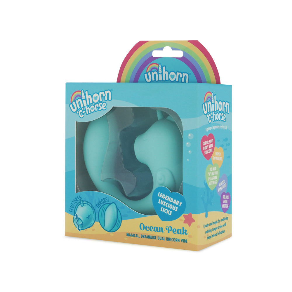 Unihorn C Horse silicone dual motor stimulator in Ocean Peak.