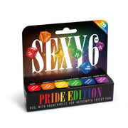 Sexy 6 Pride Edition erotic dice game with rainbow accents.
