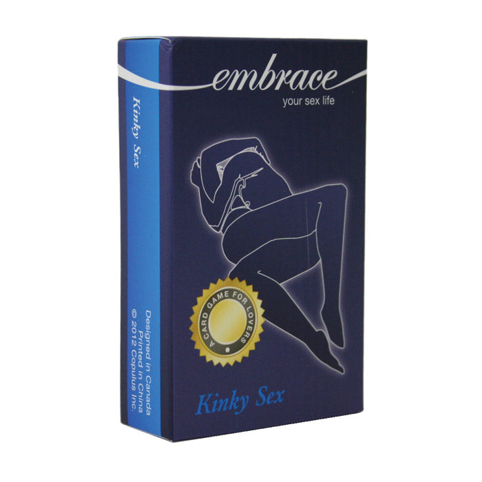 Kinky Sex card game box with "embrace your sex life" and couple illustration.