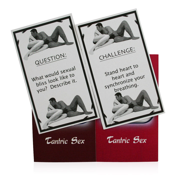 Tantric Sex card game for couples with erotic questions and challenges.