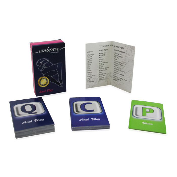 Anal Play Couples Card Game with 75 erotic challenges.
