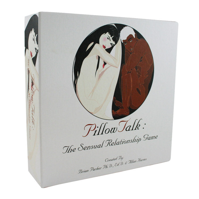 Pillow Talk The Sensual Relationship Game box with artwork of two figures.
