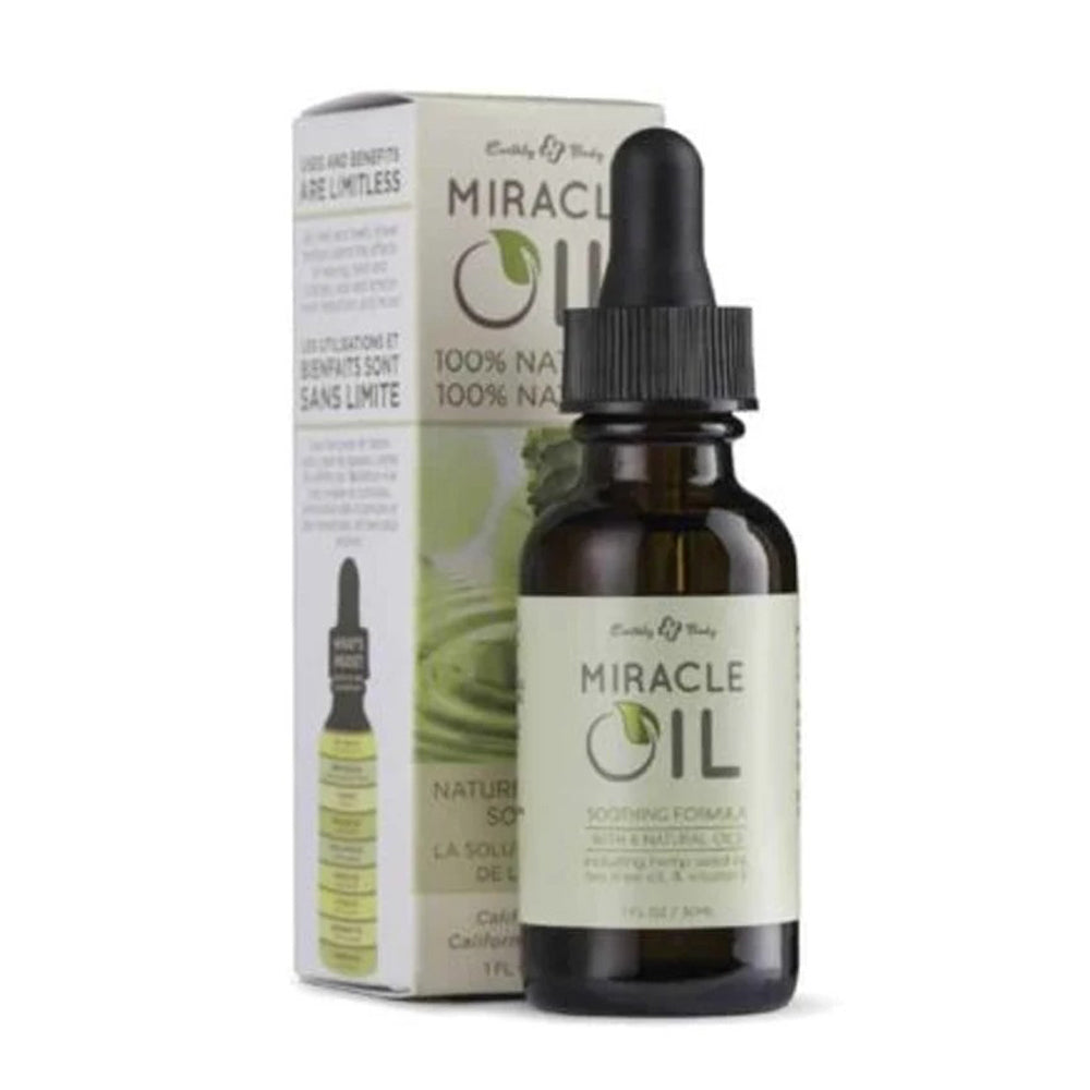 Miracle Oil Natural Essential Oil Blend 1oz bottle with box.