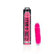 Pink glow in the dark silicone dildo casting kit.