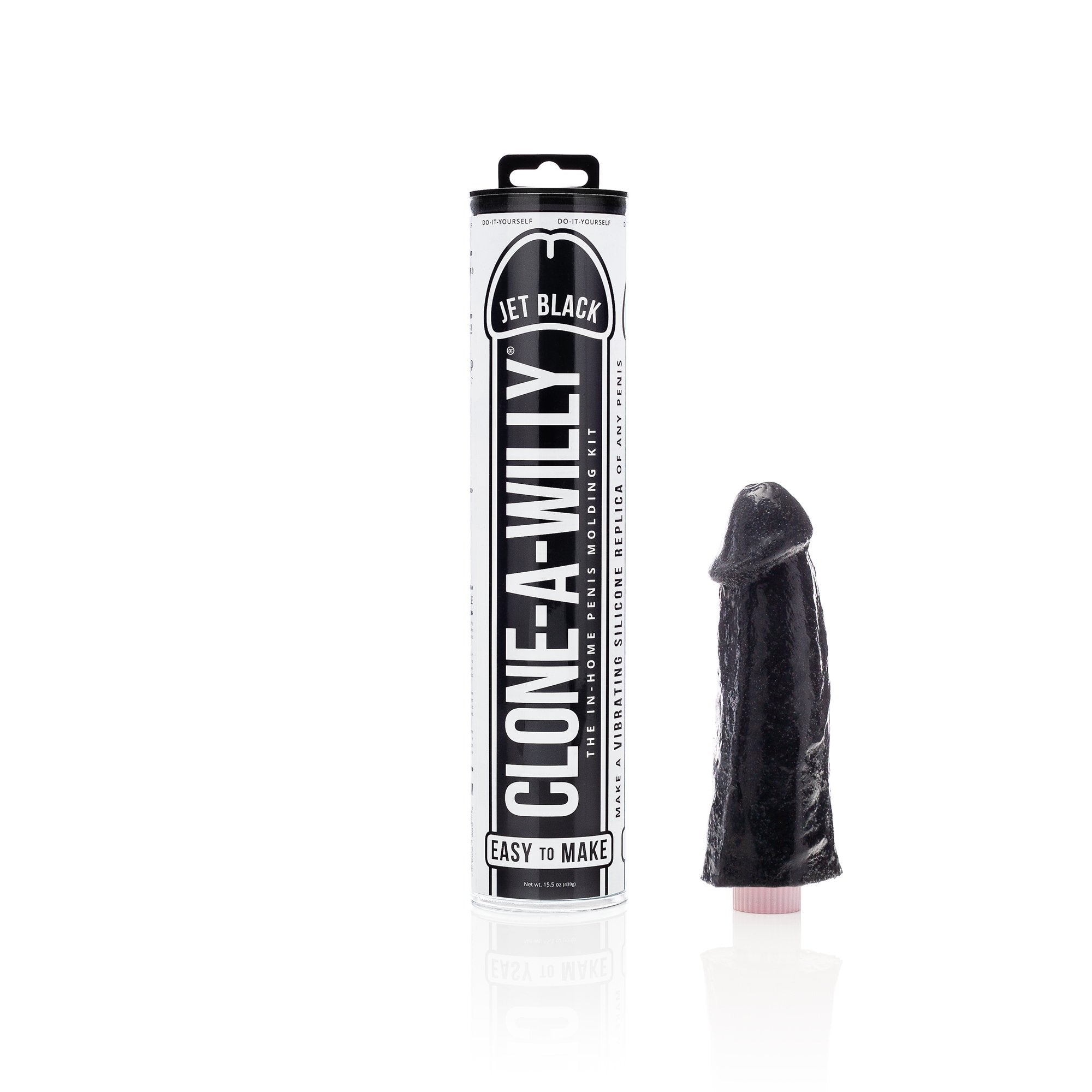 Jet black Clone-A-Willy DIY dildo casting kit with vibrator.