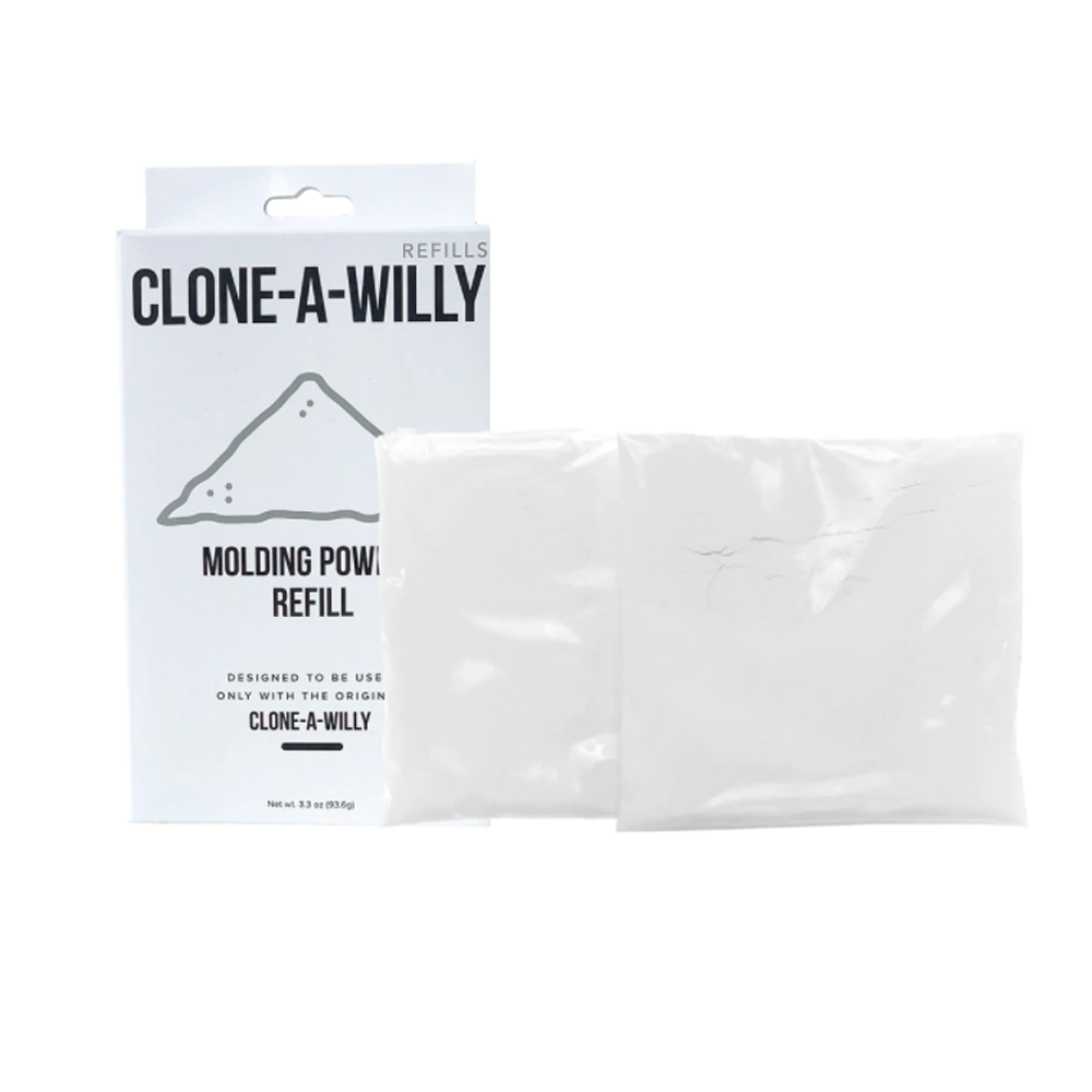 Clone-A-Willy molding powder refill in a box with two bags of powder.
