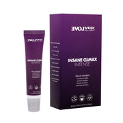 Insane Climax Intense clitoral stimulating oil in a purple tube and box.