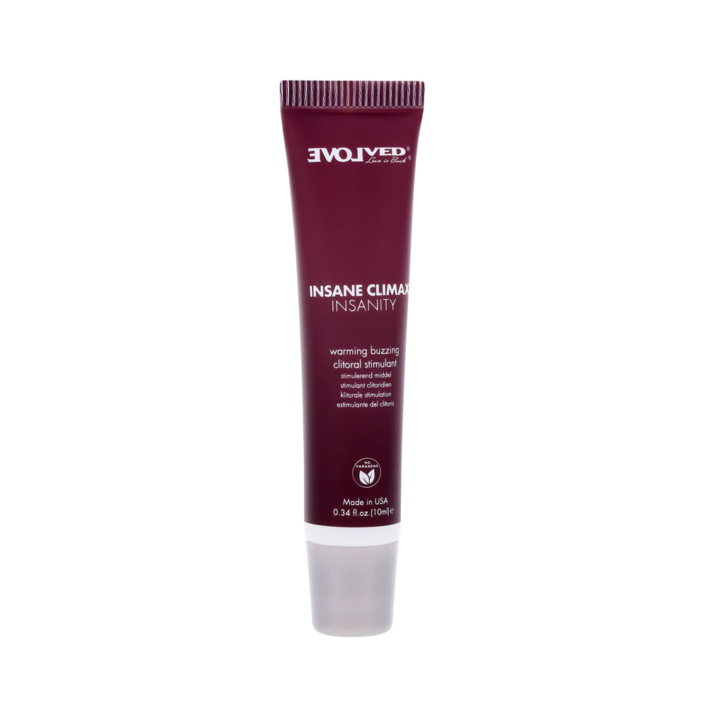 Insanity Warming and Buzzing Climax Gel tube.