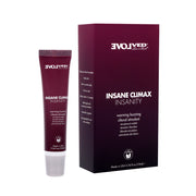 Insanity Warming and Buzzing Climax Gel tube and box.