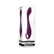 Purple Lochness G-spot vibrator made of silicone.