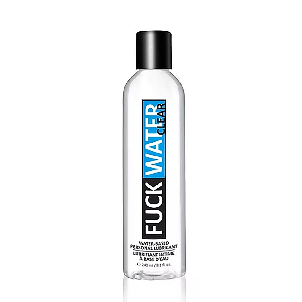 FuckWater Clear water-based personal lubricant in an 8oz bottle.