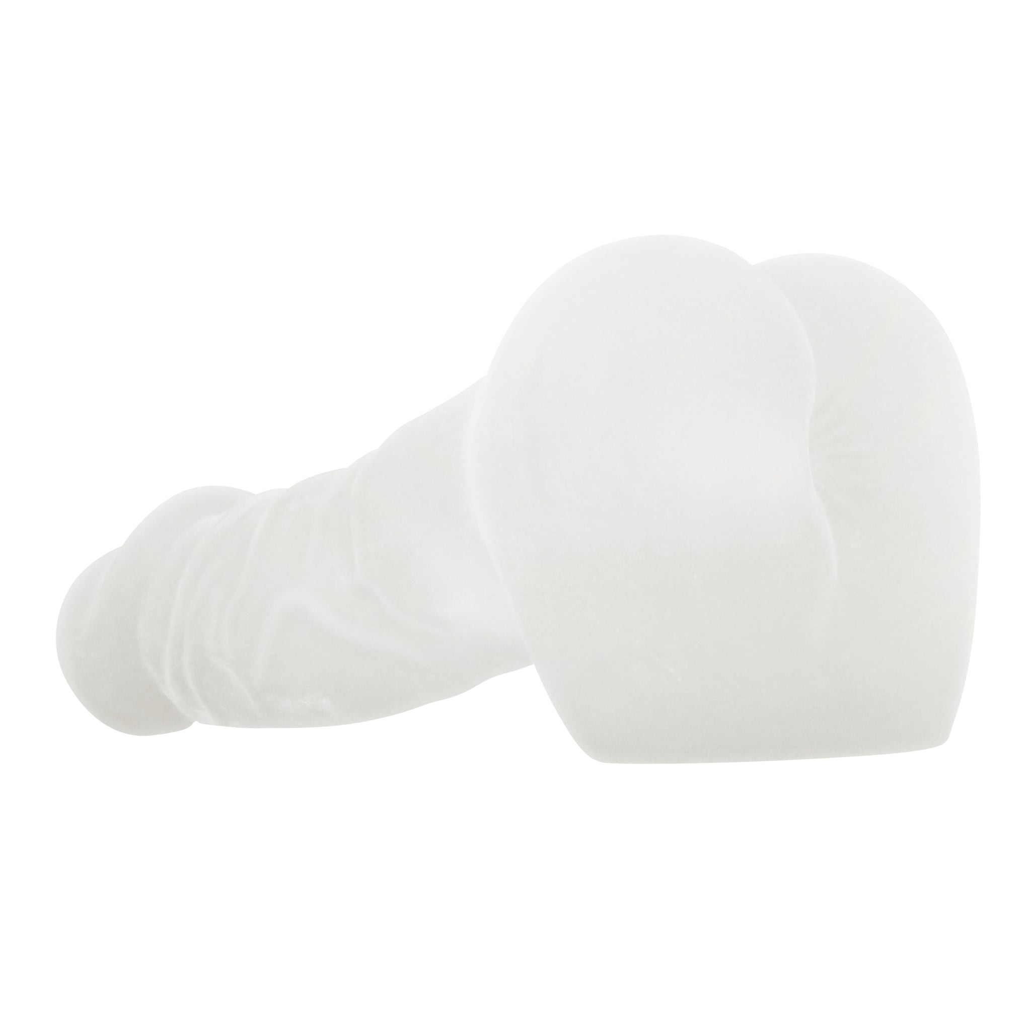 Textured clear stroker with a 10-speed vibrating ring.