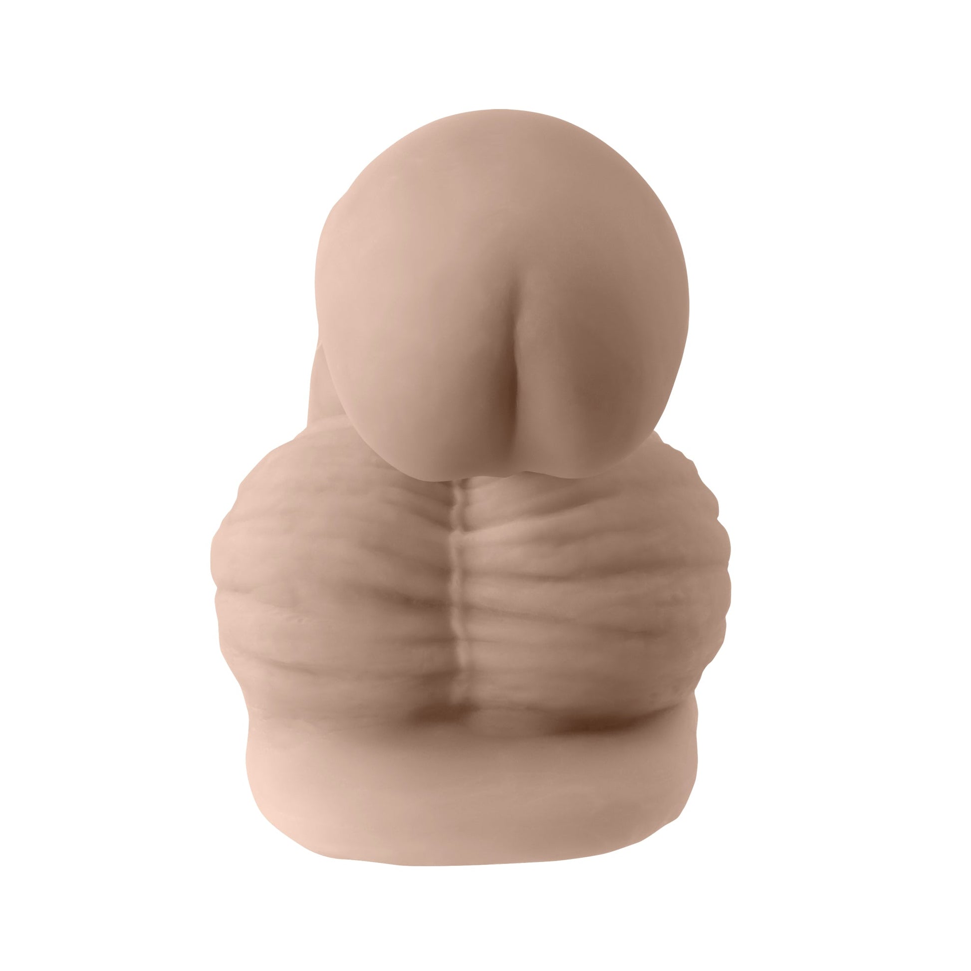 4" squishy TPE realistic packer in light skin tone with visible veins and wrinkles.