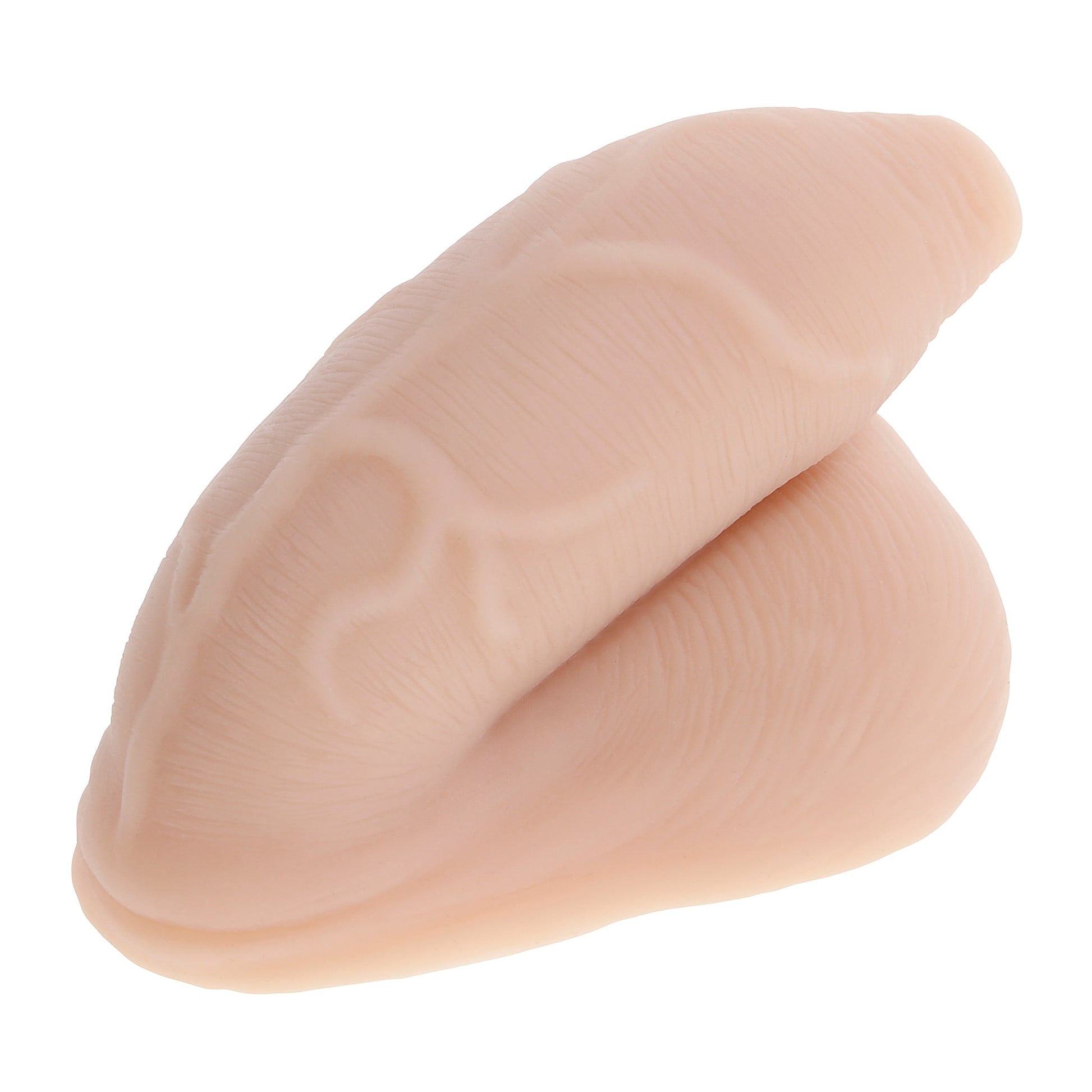 Uncircumcised packer made of soft, waterproof TPE with realistic vein details.