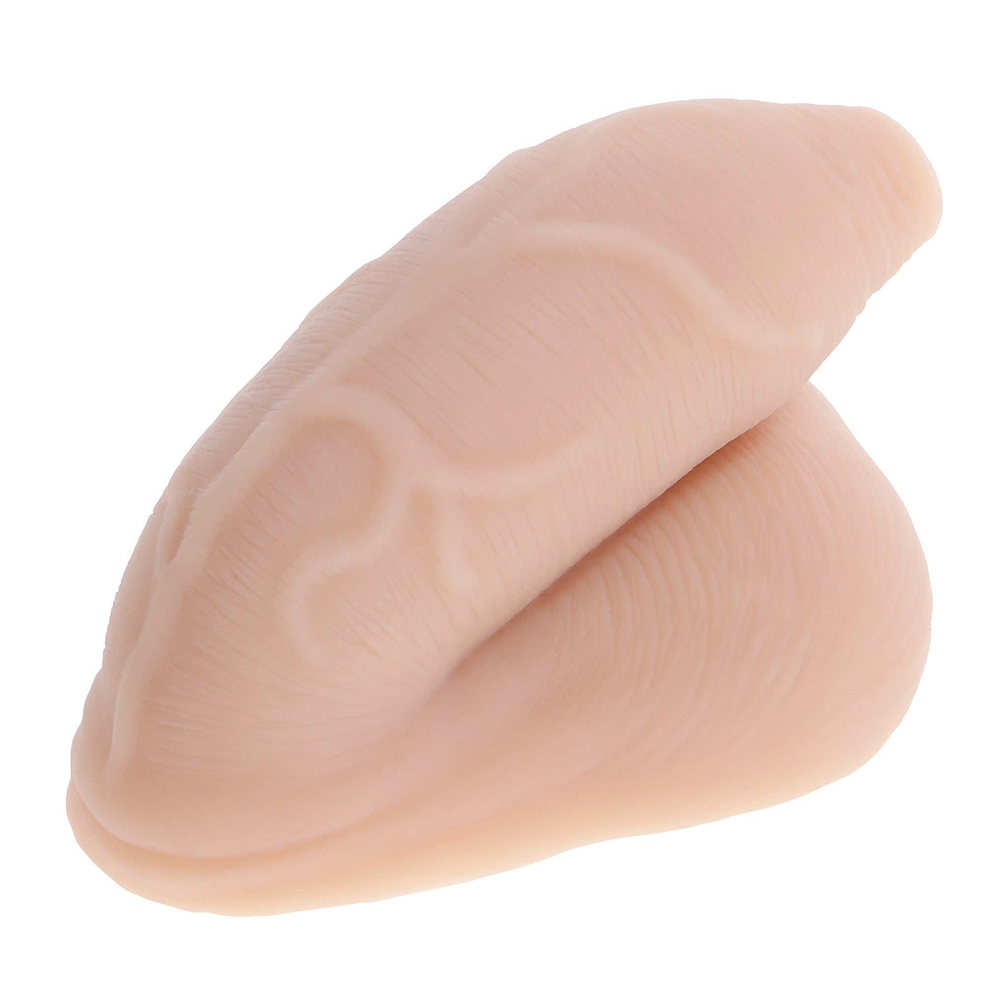 Uncircumcised packer made of soft, waterproof TPE with realistic vein details.