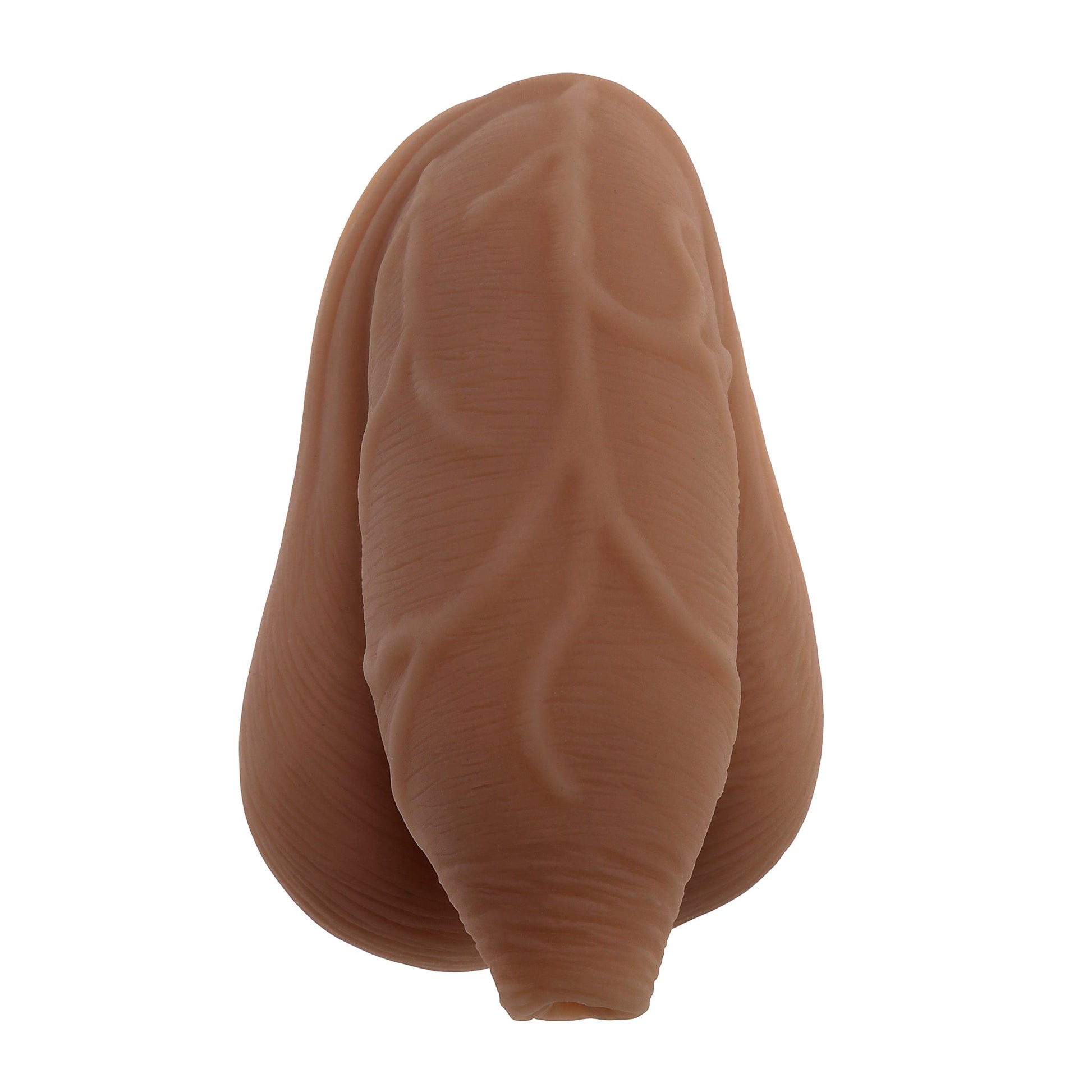 Uncircumcised soft TPE packer with realistic veins and wrinkles.