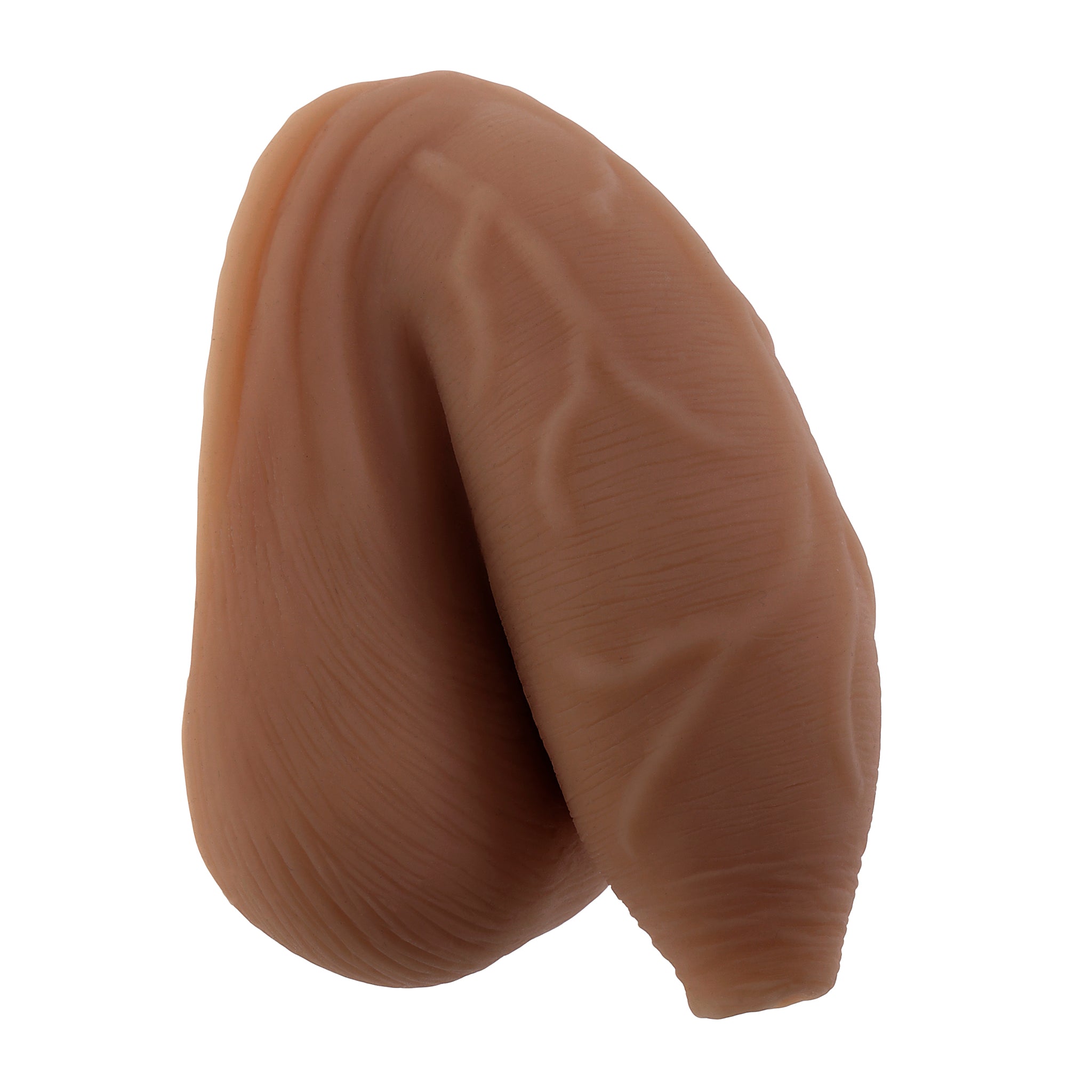 Uncircumcised soft TPE packer with realistic veins and wrinkles.