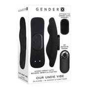 Black magnetic underwear vibrator with remote control.