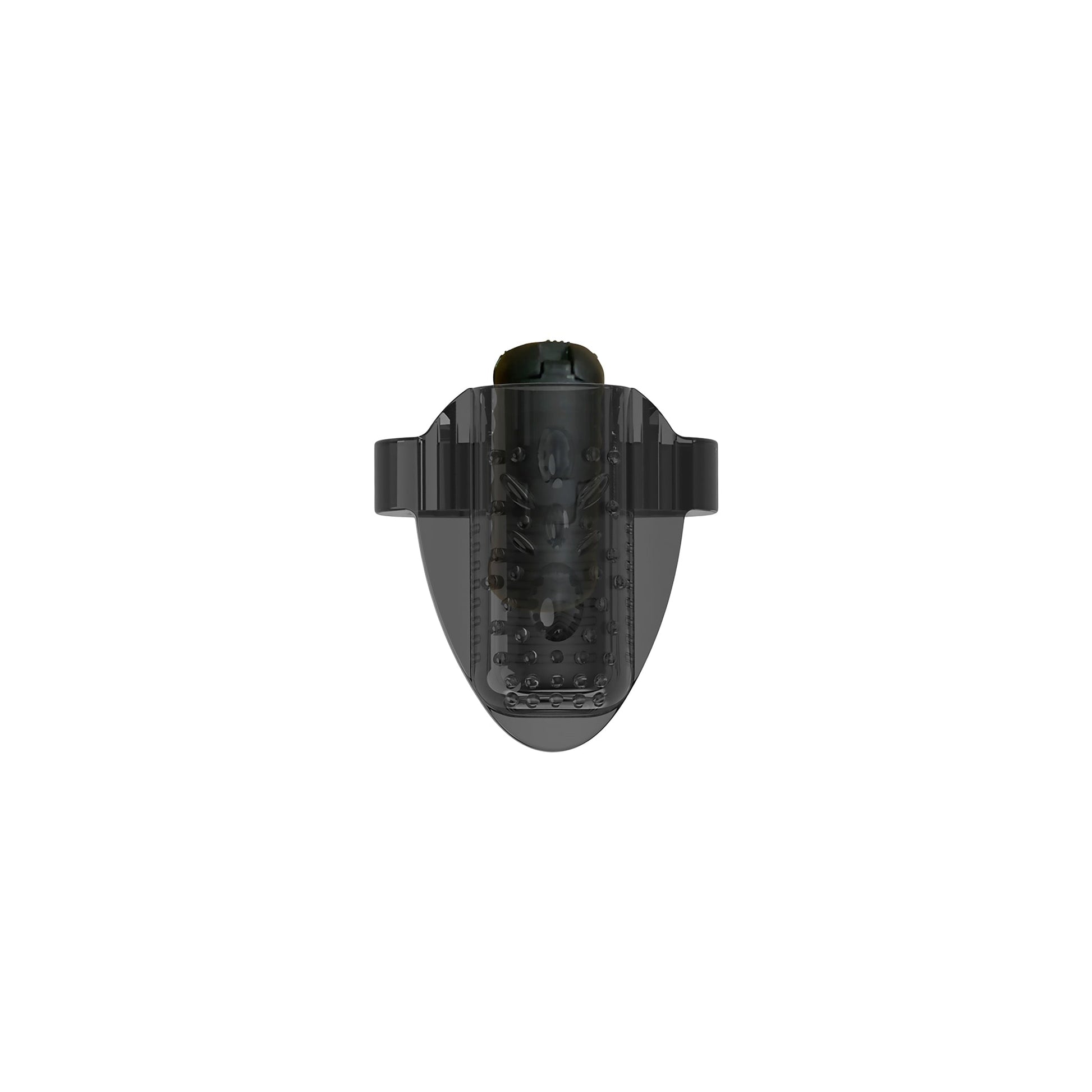 Transparent silicone briefs with a realistic internal channel and textured knob.