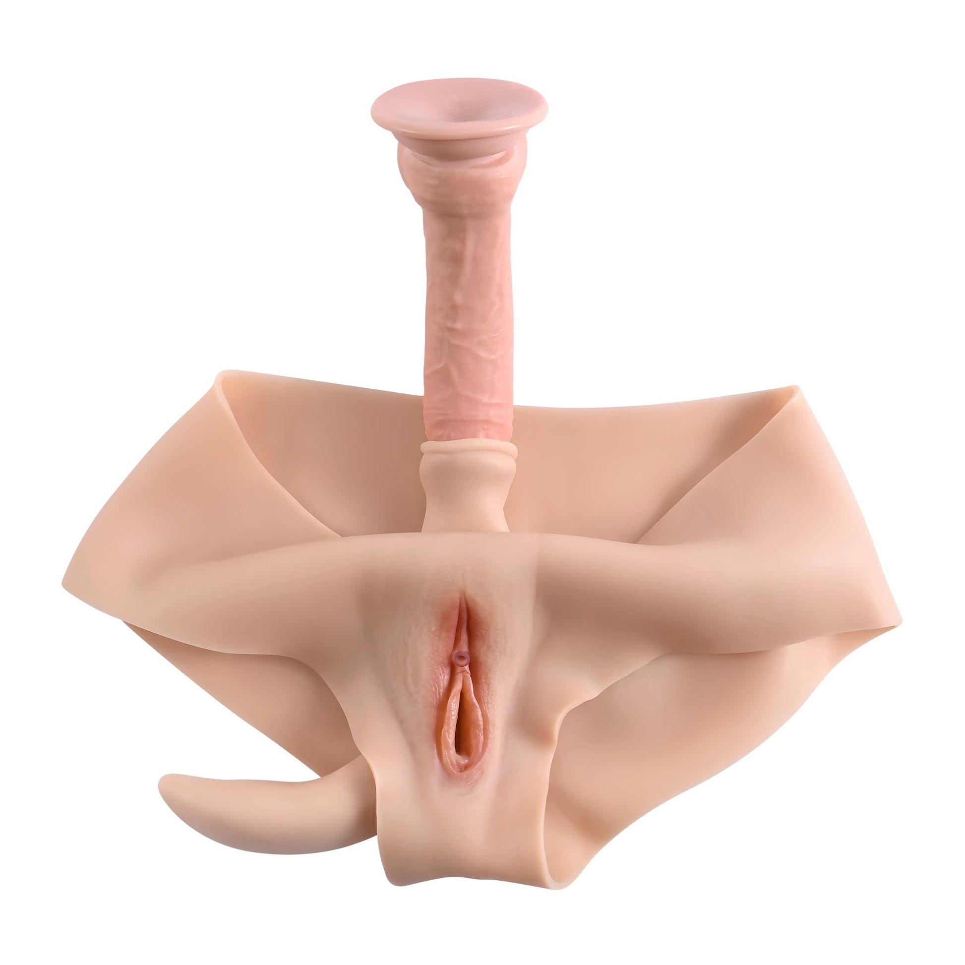 Gender-X Silicone Briefs with realistic channel and shaft.