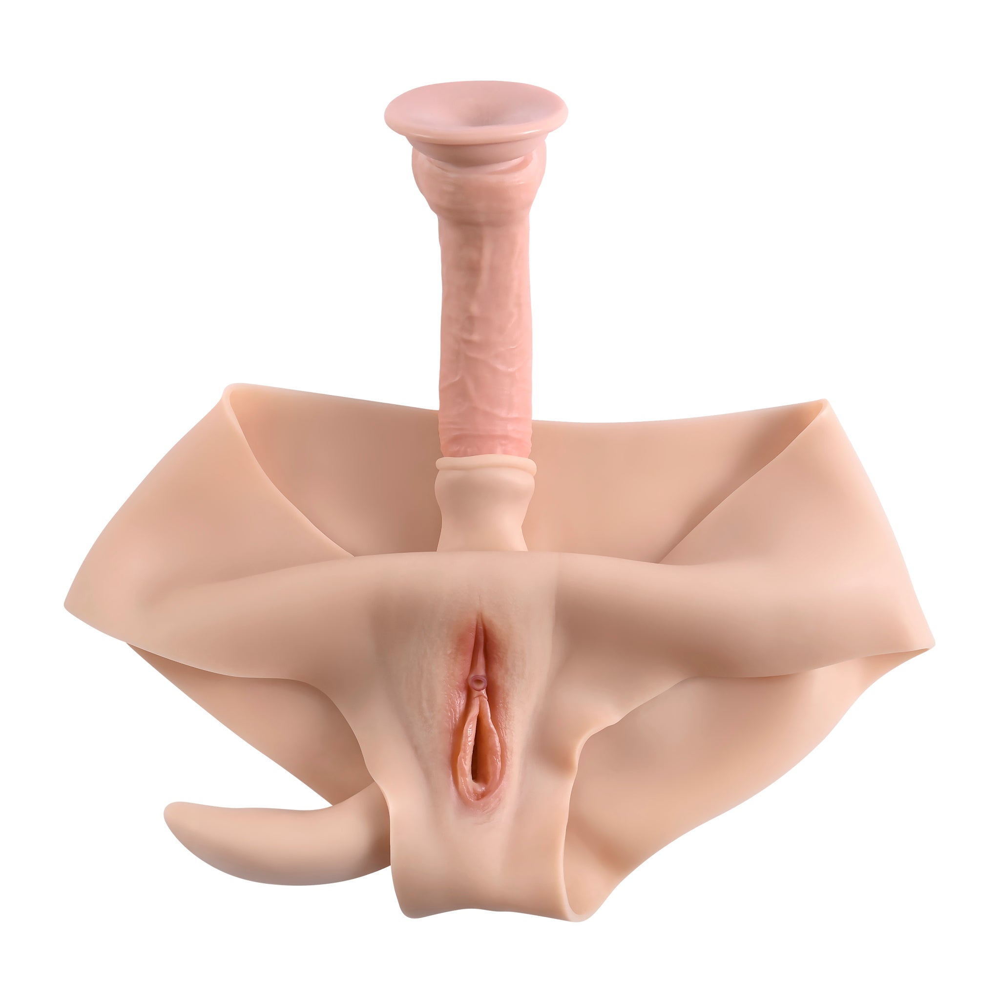 Gender-X Silicone Briefs with realistic channel and shaft.