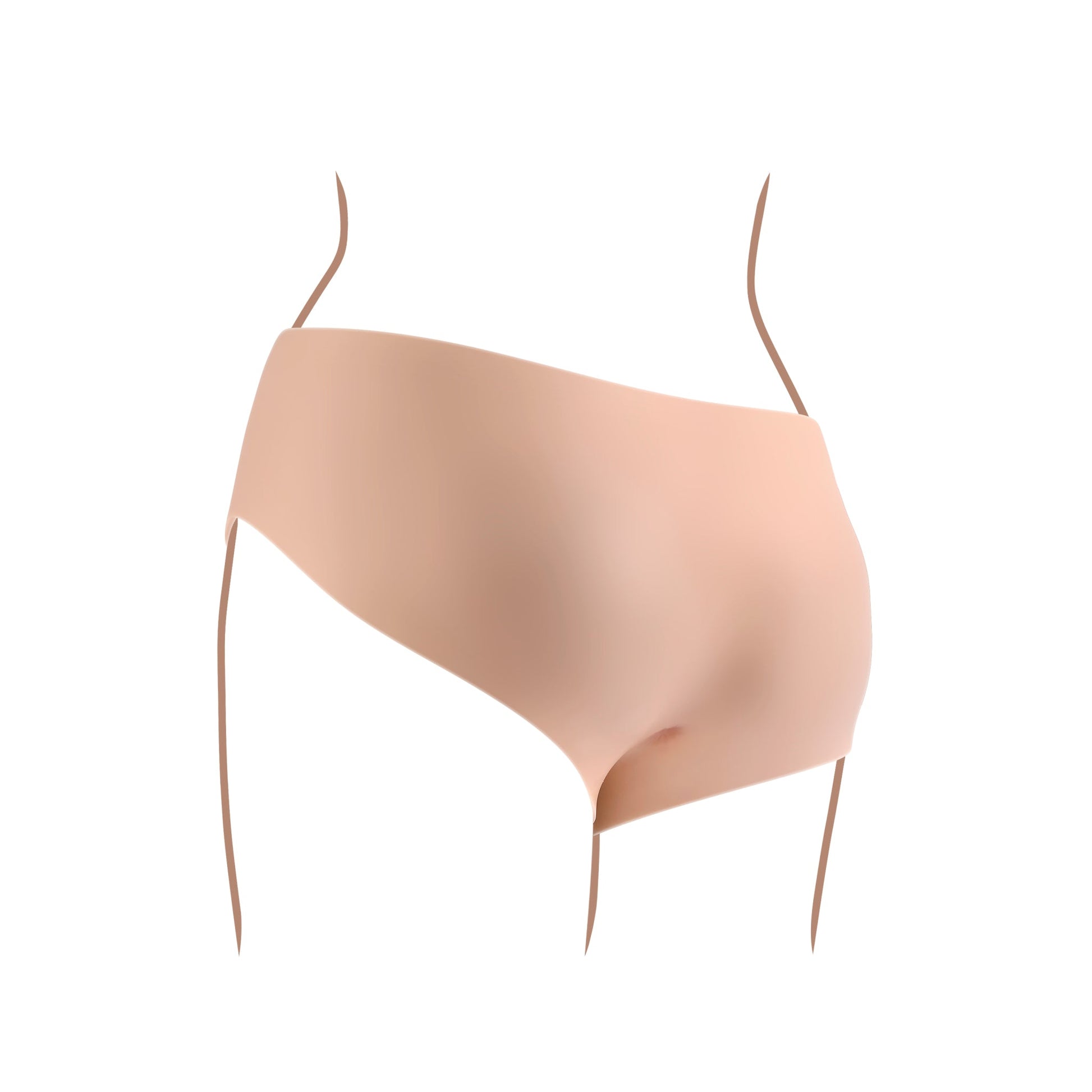 Gender-X silicone briefs with a realistic channel.