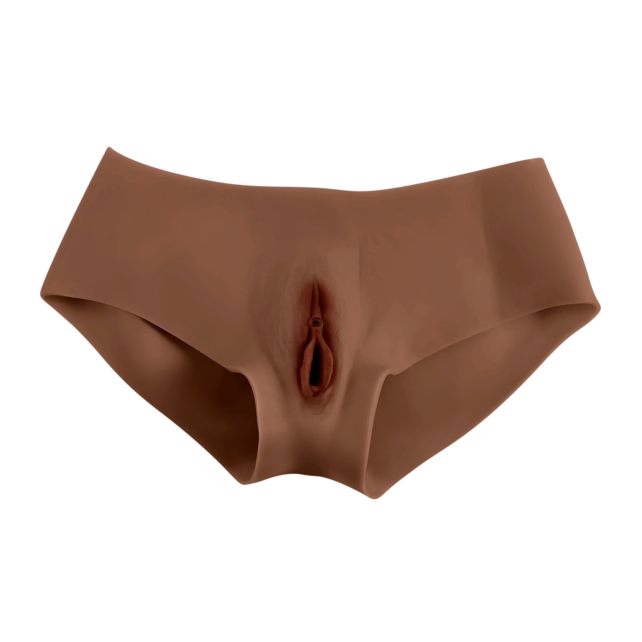 Gender-X silicone briefs with a realistic channel.