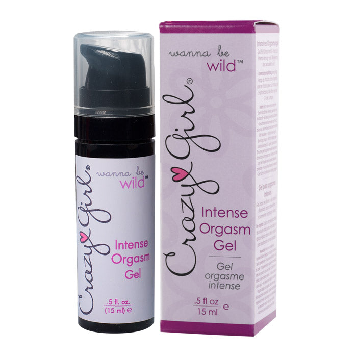 Crazy Girl Intense Orgasm Gel bottle and box.
