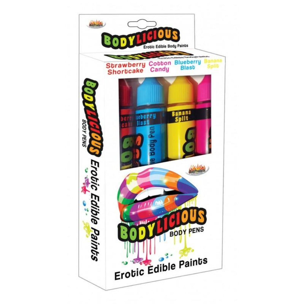 BODYLICIOUS Edible Body Paint Pens in 4 flavors.