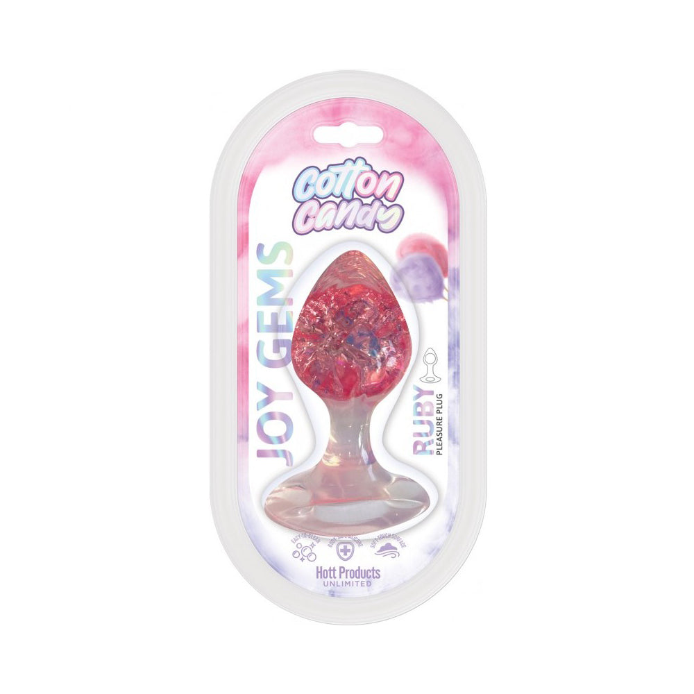Ruby Gem Silicone Butt Plug with a soft touch finish.