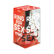 Miniature red "Ring for Sex" bell keychain from Hott Products.