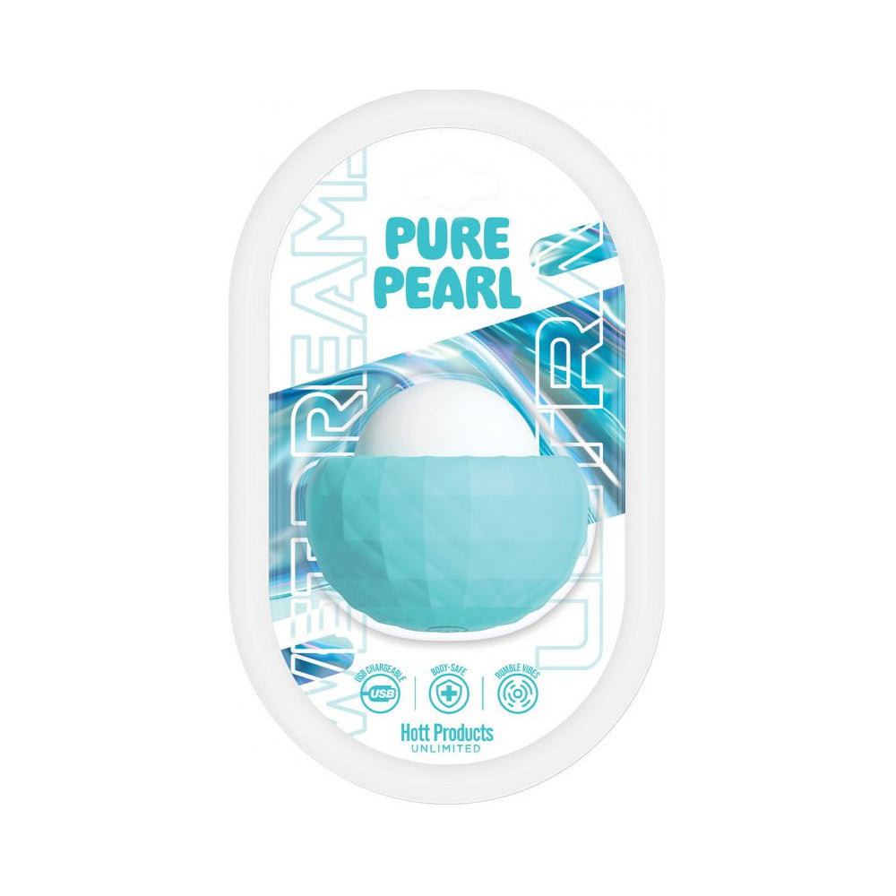 Wet Dreams Pure Pearl vibrator in a blue holder.