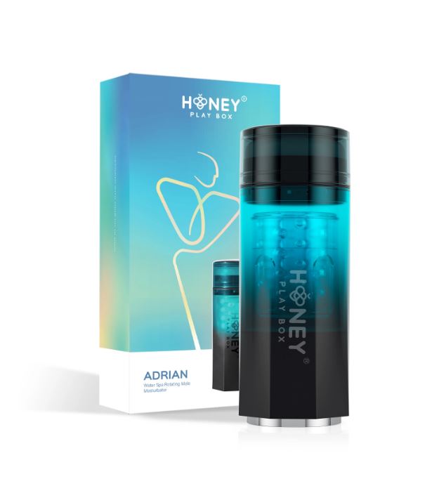 Adrian Rotating Water Massage Male Masturbator in a Honey Play Box.
