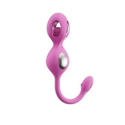Pink app-enabled e-stim kegel trainer with weighted balls.