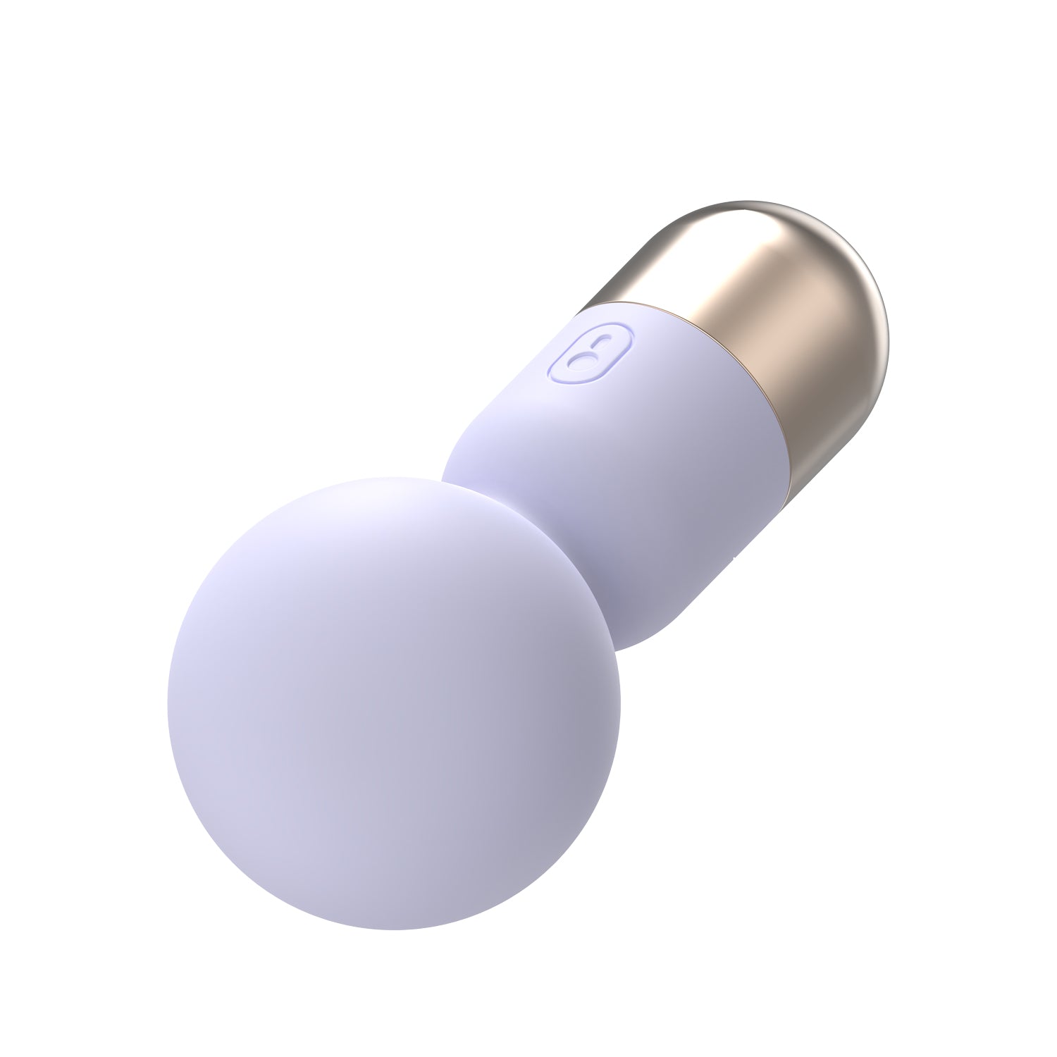 A small, light purple vibrating wand with a gold tip.