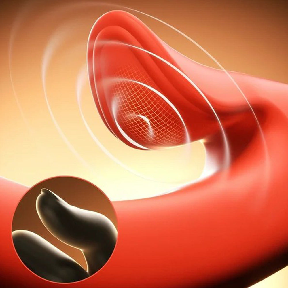 App-enabled rabbit vibrator with voice control and ergonomic design.